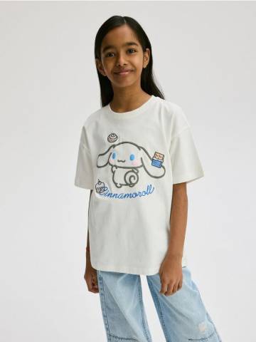 Reserved - GIRLS` T-SHIRT - кремовий - 338DB-01X Reserved - GIRLS` T-SHIRT - кремовий - 338DB-01X