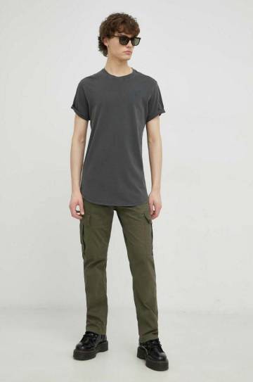 Хлопковая футболка G-Star Raw цвет чёрный однотонный Хлопковая футболка G-Star Raw цвет чёрный однотонный