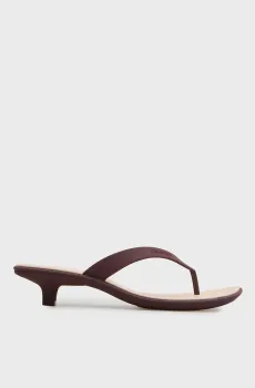 Женские бордовые мюли FLIP FLOP KITTEN HEEL Бордовый 38 Calvin Klein HW0HW02965