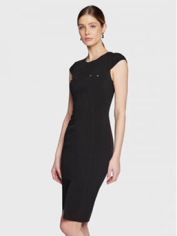 Elisabetta Franchi Коктейльна сукня AB-361-31E2-V390 Чорний Slim Fit Elisabetta Franchi Коктейльна сукня AB-361-31E2-V390 Чорний Slim Fit