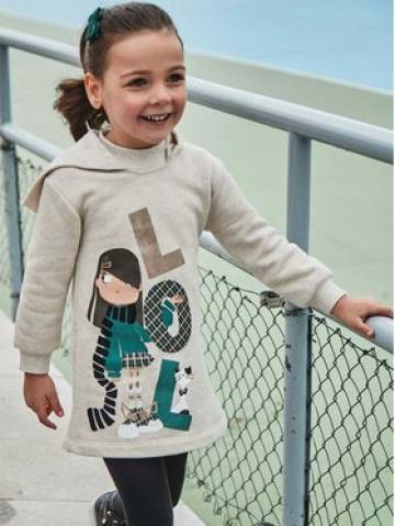Mayoral Трикотажна сукня 4930 Бежевий Regular Fit Mayoral Трикотажна сукня 4930 Бежевий Regular Fit