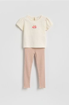 Reserved - Бавовняний комплект - бежевий - 013KE-08X