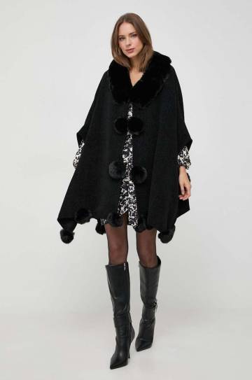 Пончо Morgan цвет чёрный