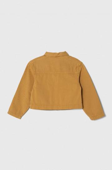 Детская джинсовая куртка United Colors of Benetton цвет жёлтый Детская джинсовая куртка United Colors of Benetton цвет жёлтый
