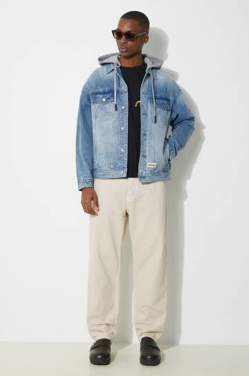 Джинсовая куртка Evisu Seagull & Evisu Embossed мужская переходная oversize 2ESHTM4DJ8080 Джинсовая куртка Evisu Seagull & Evisu Embossed мужская переходная oversize 2ESHTM4DJ8080
