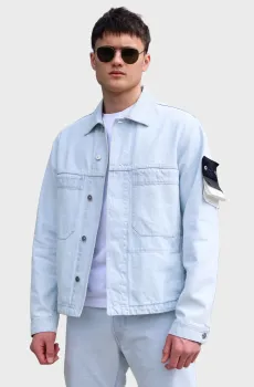 Чоловіча блакитна джинсовка  STONE ISLAND DENIM RESEARCH Голубой M Stone Island L1S144100006-VJ203
