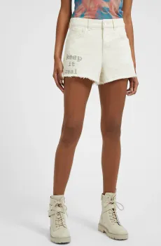Женские белые джинсовые шорты MOM Guess x Brandalised Белый 25 Guess W3GD26.D4Y00
