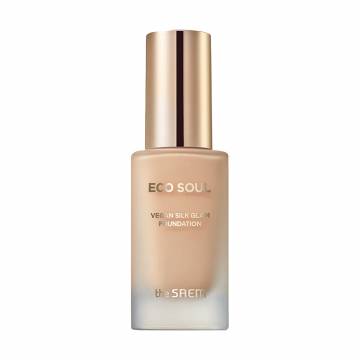 Тональная основа для лица The Saem Eco Soul Vegan Silk Glam Foundation 23 Natural Beige, 30 мл Тональная основа для лица The Saem Eco Soul Vegan Silk Glam Foundation 23 Natural Beige, 30 мл