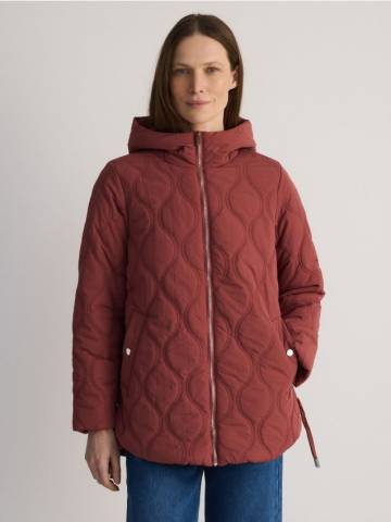 Reserved - Утеплена куртка oversize - пильно-рожевий - 7930B-39X Reserved - Утеплена куртка oversize - пильно-рожевий - 7930B-39X