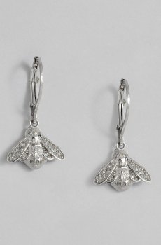 OLIVIA BURTON LONDON Glitter Bee Crystal Drop Earrings