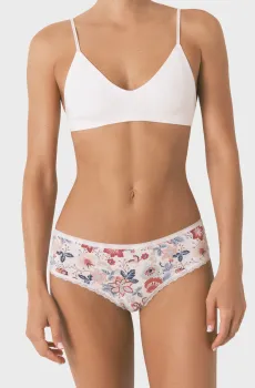 Женские белые трусики с узором Белый S womensecret 872296