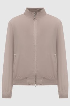 Бежевая куртка с логотипом