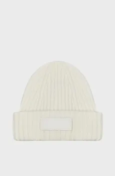 Женская белая шапка TOMMY TWIST BEANIE Белый ONESIZE Tommy Hilfiger AW0AW15325