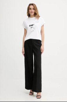 Хлопковая футболка Karl Lagerfeld IKON AQUARELLE