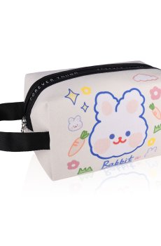 Косметичка белая с рисунком, 1 шт (SpC2025-4)