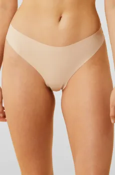 Женские бежевые трусики-стринги PURE FIT WE CARE Бежевый S Etam 6532150
