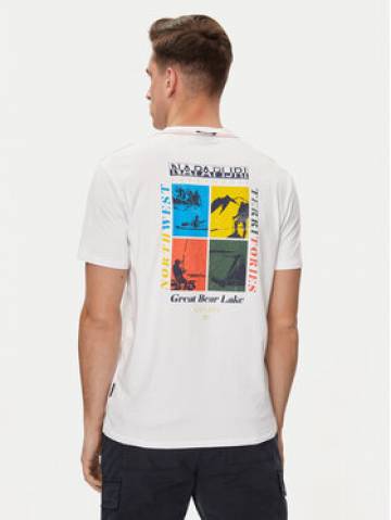 Napapijri Футболка S-Gras NP0A4HQN Білий Regular Fit Napapijri Футболка S-Gras NP0A4HQN Білий Regular Fit
