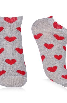 Носки женские AmiGA укороченные, сердца, размер 23-25