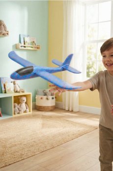 Іграшка - Пінопластовий літак - синій