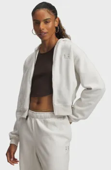 Женское белое худи UA Icon Vida Flc Hoodie Белый L Under Armour 6003674-110
