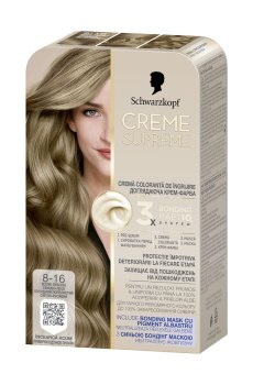 Уценка! Перманентная крем-краска для волос Creme Supreme 8-16 Холодный пепельный светло-русый, 182 мл