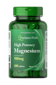 Магний Puritans Pride Magnesium 500 мг, 100 таблеток