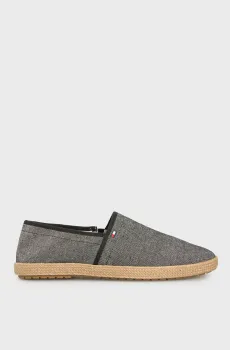 Мужские темно-серые эспадрильи HILFIGER CHAMBRAY ESPADRILLE Серый 43 Tommy Hilfiger FM0FM05391