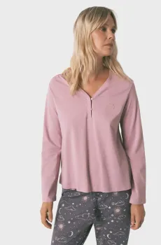 Женский розовый лонгслив Розовый L womensecret 3272322