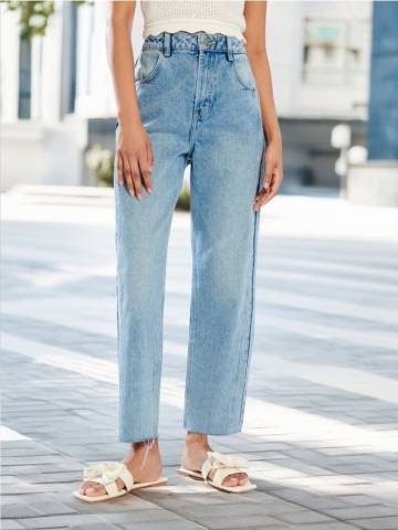 Джинси high waist straight - синій Джинси high waist straight - синій