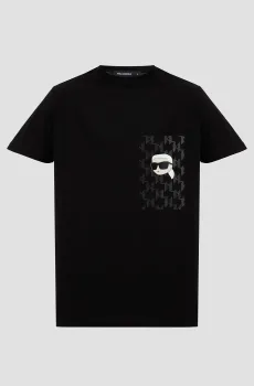 Мужская черная футболка Черный S Karl Lagerfeld 551251.755095;990