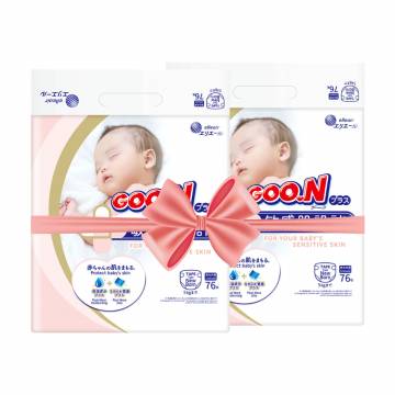 Подгузники Goo.N Plus для новорожденных (до 5 кг), 2*76 шт Подгузники Goo.N Plus для новорожденных (до 5 кг), 2*76 шт