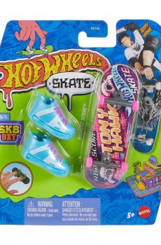 Игровой набор Hot Wheels Скейт и обувь для пальчиков, Highest Score, голубой, от 5 лет (HGT46)