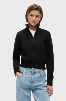 Женская черная спортивная кофта FLAG Черный L Tommy Jeans DW0DW22835