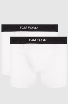 Набор белых трусов-боксеров с узором логотипа