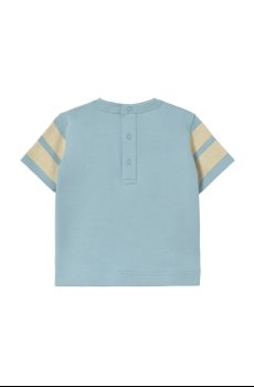 Детская хлопковая футболка Tinycottons STRIPES LOGO BABY TEE