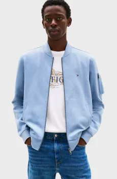 Мужская голубая спортивная кофта ESSENTIAL INTECHNO Голубой XL Tommy Hilfiger MW0MW37357