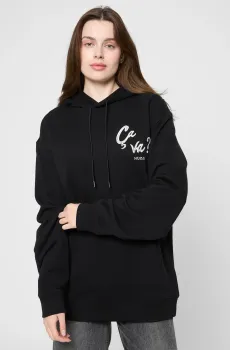 Женское черное худи Черный XS HUGO 50545201;001