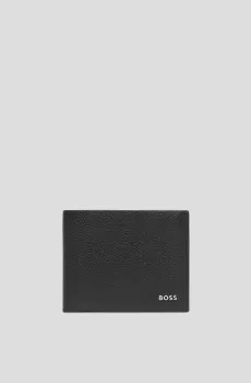 Мужской черный кожаный кошелек Черный ONESIZE BOSS 50499248;001