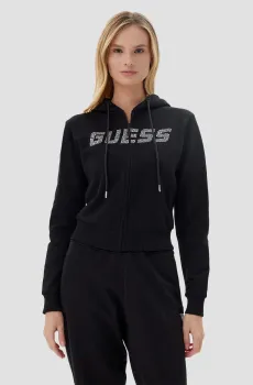 Женское черное худи Черный M Guess V5GQ10.KCRP0;JBLK