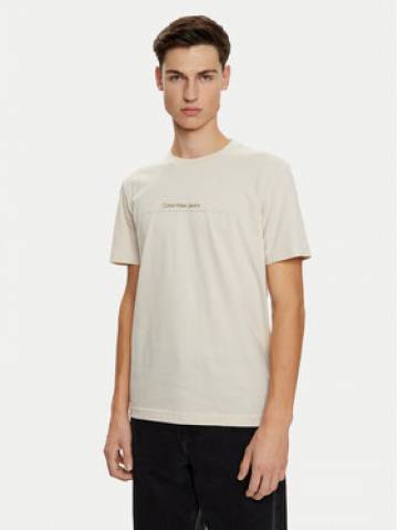 Calvin Klein Jeans Футболка Minimal Logo J30J327075 Бежевий Regular Fit Calvin Klein Jeans Футболка Minimal Logo J30J327075 Бежевий Regular Fit