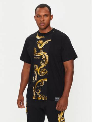 Versace Jeans Couture Футболка 77GAH612 JS388 Чорний Regular Fit Versace Jeans Couture Футболка 77GAH612 JS388 Чорний Regular Fit