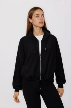 Reserved - Розстібна кофта з віскозою - чорний - 771HS-99X