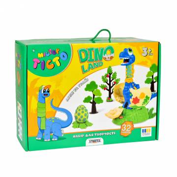 Набор для творчества Strateg Мистер тесто Dino Land на украинском языке, 31.6*22.8*11 см, от 3 лет, 32 элемента (41035) Набор для творчества Strateg Мистер тесто Dino Land на украинском языке, 31.6*22.8*11 см, от 3 лет, 32 элемента (41035)