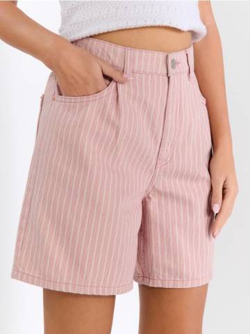 Джинсові шорти high waist - рожевий Джинсові шорти high waist - рожевий