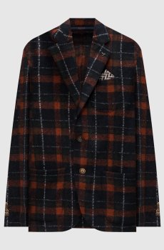 Пиджак с шерстью в клетку