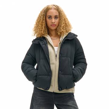 Cropp - Стьобана дута куртка - чорний Cropp - Стьобана дута куртка - чорний