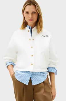 Женский белый бомбер GOLD Белый S Tommy Hilfiger WW0WW47835