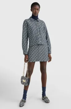 Женская джинсовая юбка с узором DNM HW MONOGRAM Разноцветный 38 Tommy Hilfiger WW0WW38239