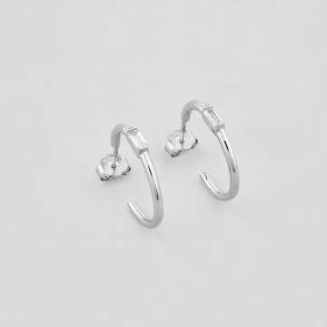 Серебряные серьги Minimal 2-0008б Серебряные серьги Minimal 2-0008б