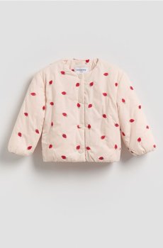 Reserved - Бомбер з вишивкою - пастельний рожевий - 403HR-03X